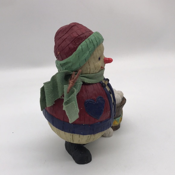 Vintage K. Killip for DEMdaco Snowman with Bucket of Snowballs Figurine (1999) - Picture 3 of 7
